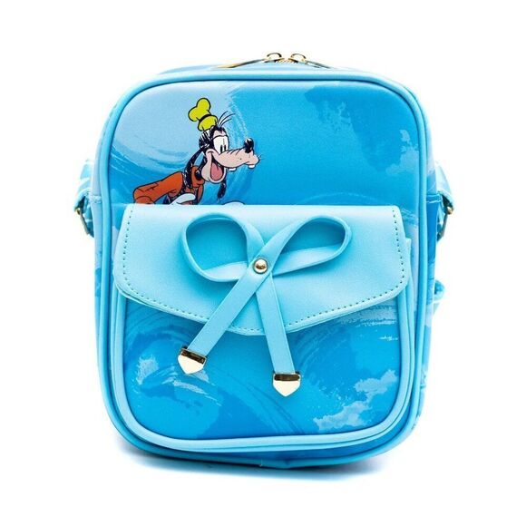 WondaPop Disney Goofy Vegan Leather Crossbody Shoulder Bag Blue New - Picture 1 of 11